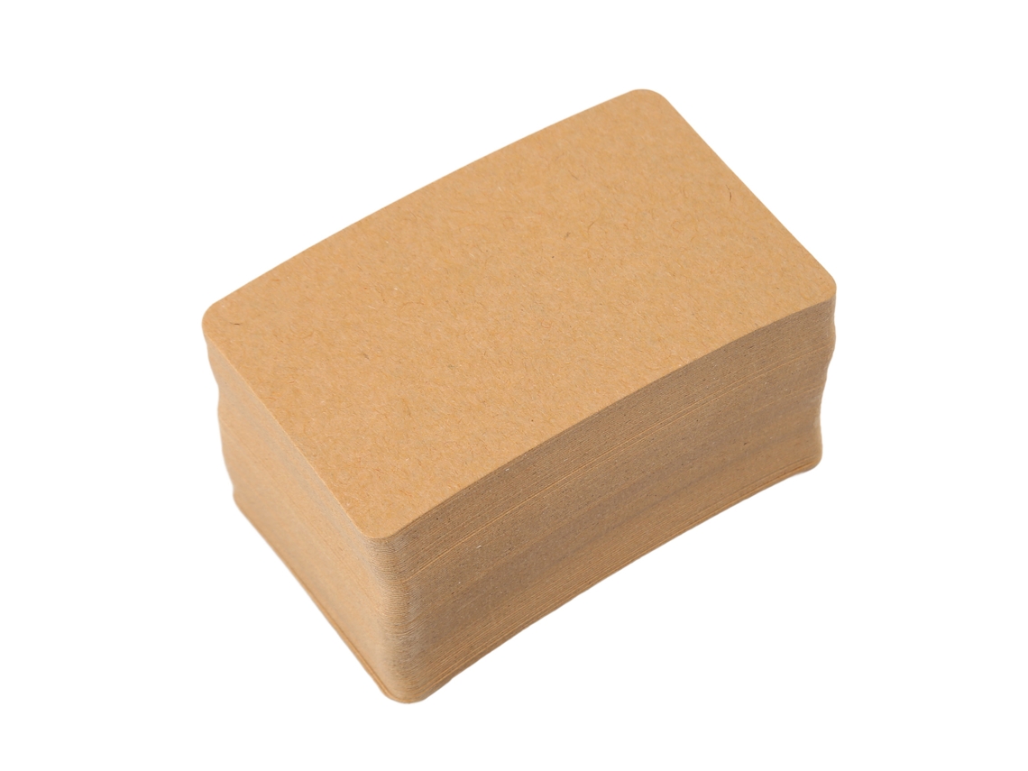 Tarjeta Kraft Gruesa 350gsm 100pcs 9x5.4cm Para Tarjetas De Saludo Diy Invitaciones De Boda Notas Impresionables