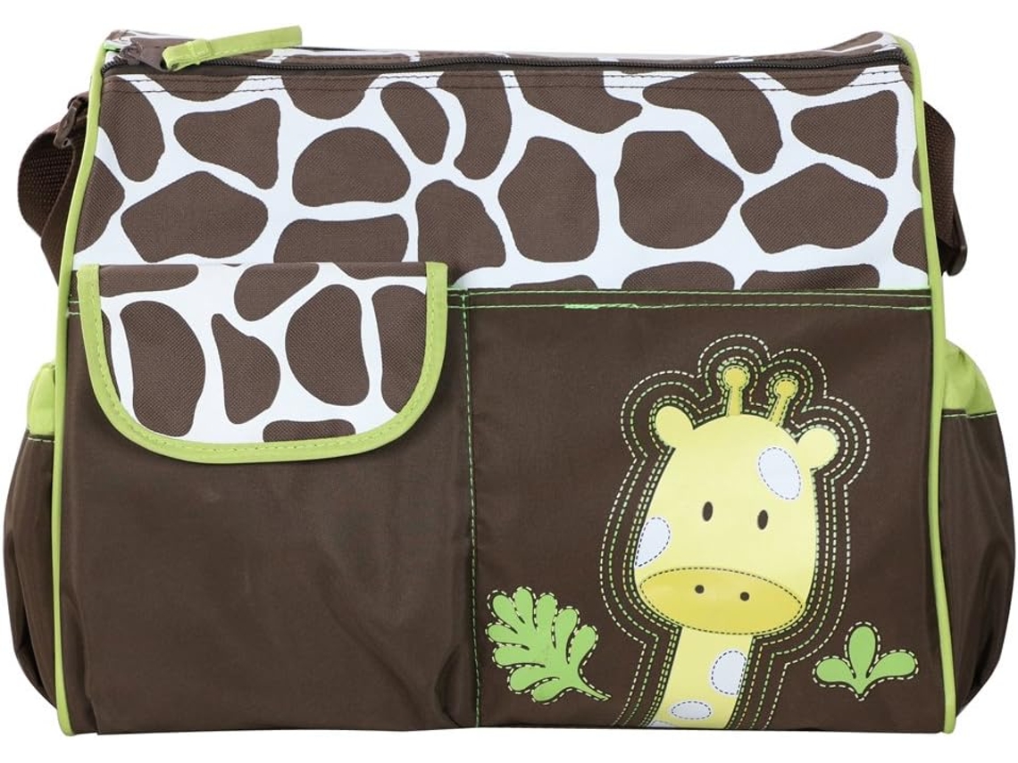 Bolsa Mamãe Mãe E Bebê Cuich Bolsa De Ombro Para Troca De Múmia, Fralda De Bebê À Prova Dágua Com Tapete De Viagem (verde Girafa)