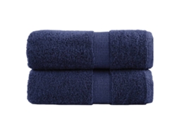 Vidaxl Toalhas De Rosto Premium Solund 2 Unidades, Azul-marinho, 30x30 Cm, 600 G/m²
