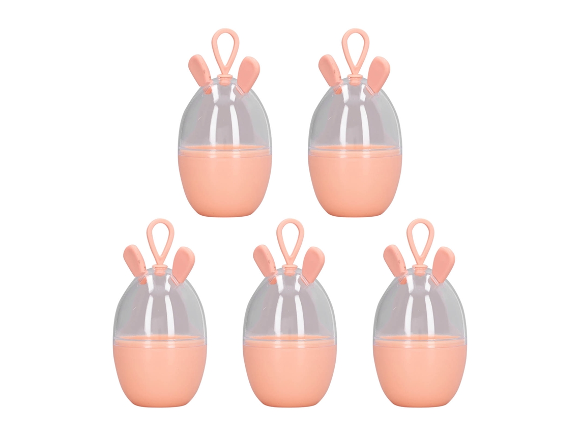 5 Piezas Caixa De Armazenamento De Esponjas De Maquiagem Portátil Para Mulheres Com Alça E Design Transparente