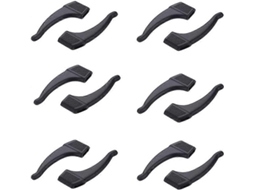 6 Pares de Ganchos para Óculos, Suporte Lentes Silicone Antiderrapante e Confortável Pontas Têm Poras Óculos Esportivos GOKOCO (preto)