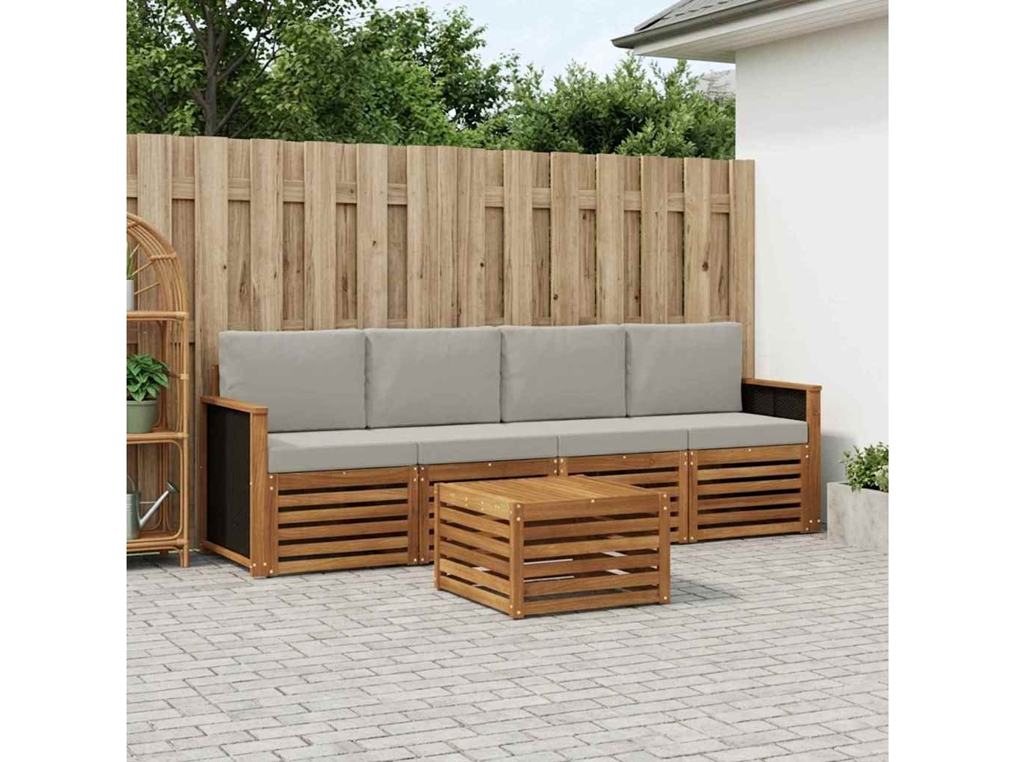Vidaxl Conjunto De Sofás Para Exterior 5 Unid.