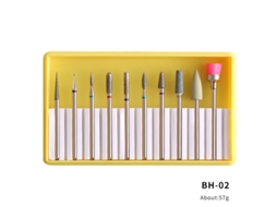 Conjunto De Ferramentas Para Unhas Com Pontas De Polimento Em Liga De Aço Tungstênio E Cerâmica. 02 Yunzii
