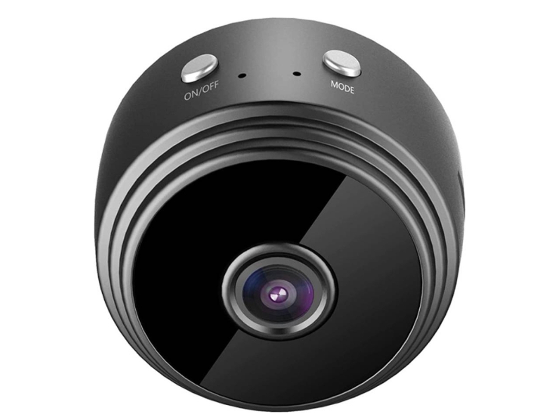 Minicâmera espiã Bestvite HD 1080P WiFi com visão noturna sem fio e detecção de movimento (preta)