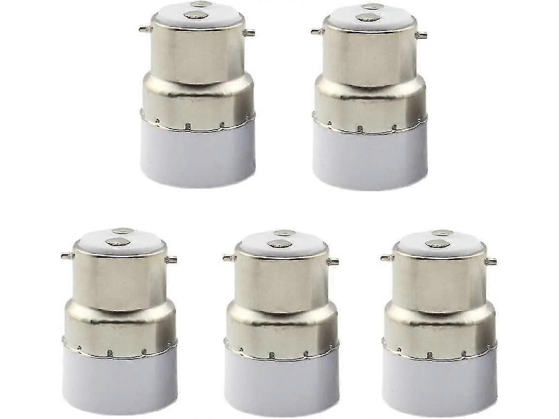 Pacote Com 5 Adaptadores De Soquete B22 Para E14, Com Interruptor