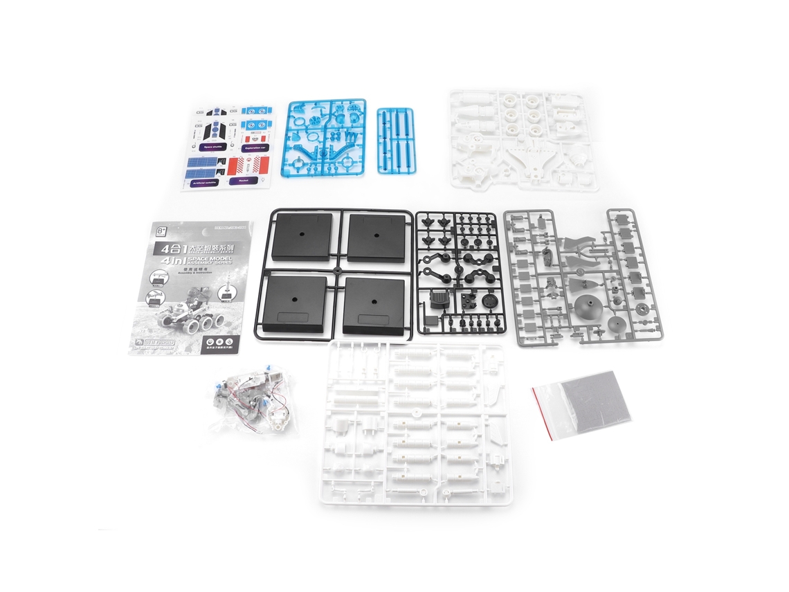 Mali brinquedo Espacial 4 em 1 Fun Space Toys com Satélites Veículos Brinquedo Educativo Stem