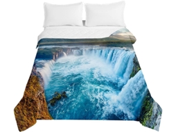 Colcha Acolchoada Fansu Capa de Cama Manta para Ar Condicionado Edredom Conjunto Sofá com Estampa 3d Cachoeira