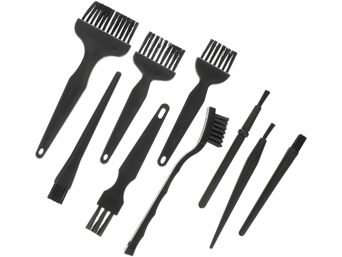 Escovas Antiestáticas, Material Pa E Pp, Kit Com 9 Peças, Fáceis De Guardar, Para Limpeza De Teclados E Computadores