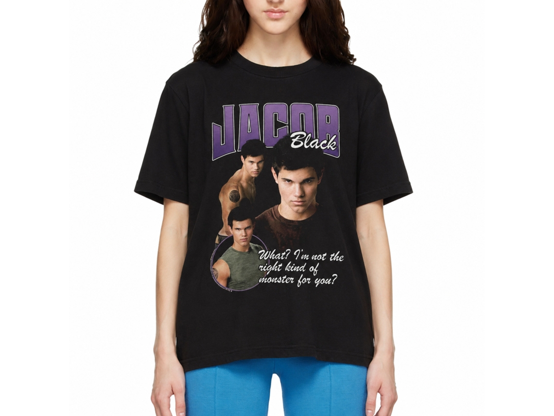 Rockinstone Twilight Movie Jacob Right Kind Of Monster Black Adult T-shirt Size:xxxl