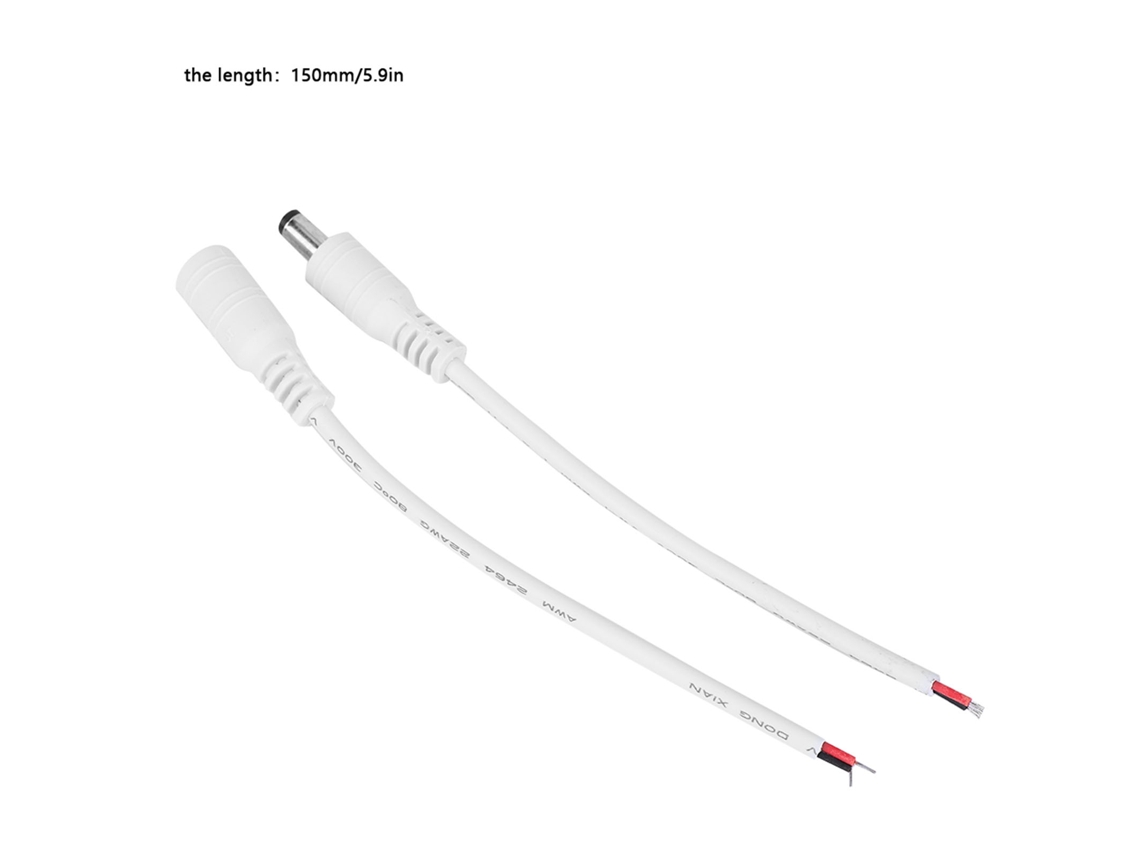 Laxiscreed Conjunto De 5 Conectores Dc 5.5x2.1mm Macho E Fêmea Para Alimentação Eléctrica