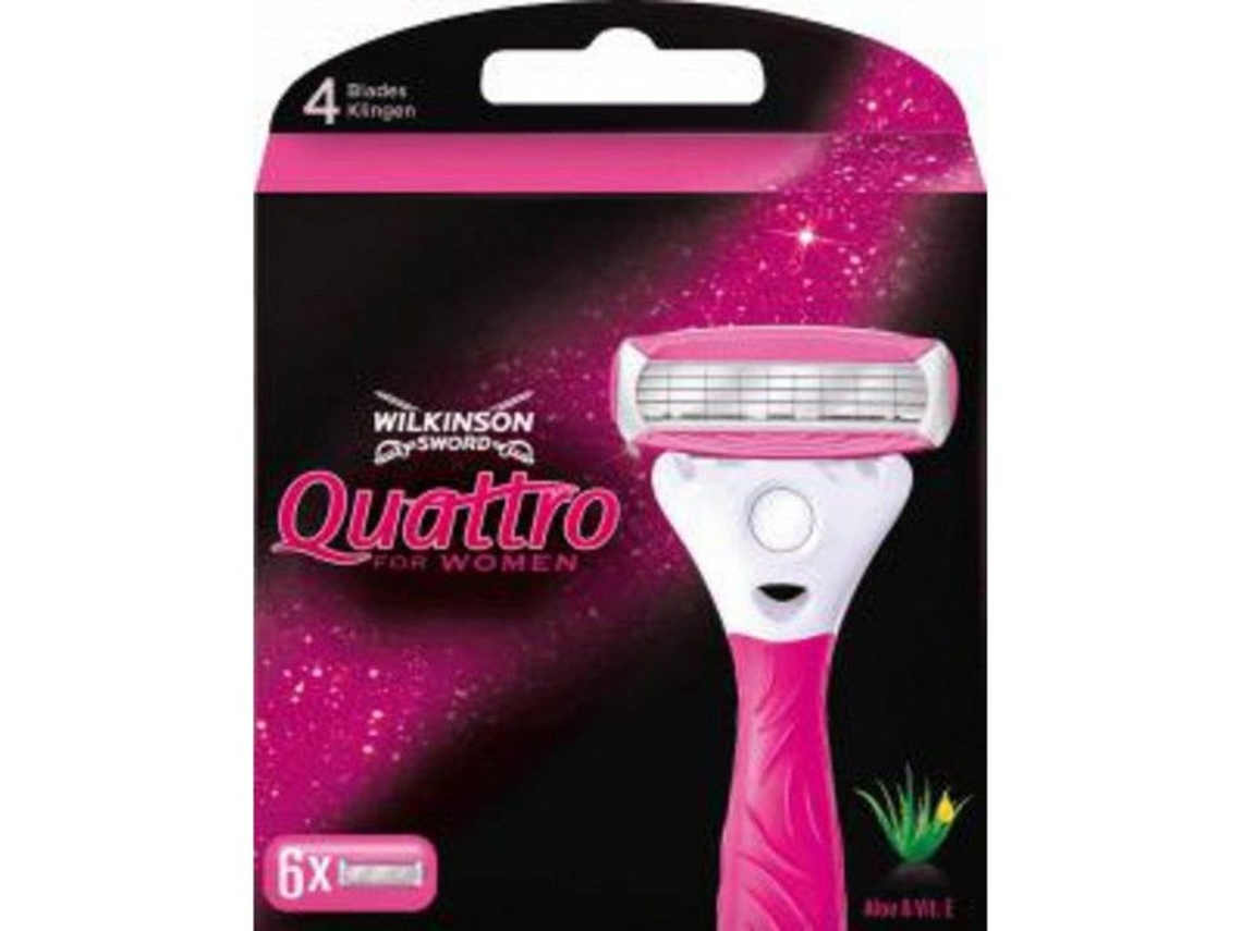 Lâmina De Barbear Vendida Separadamente Wilkinson 70011470 Lâminas De Barbear Quattro Para Mulheres Pacote Com 6