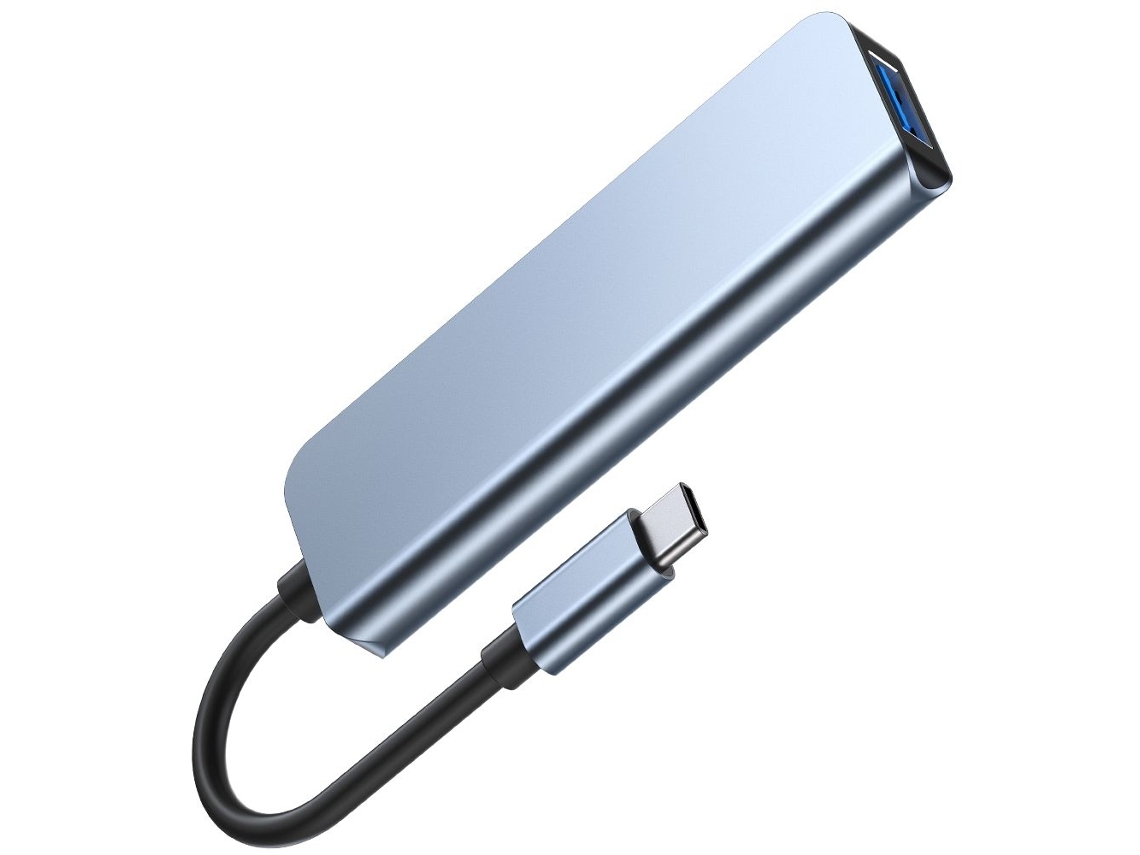 Hub Usb C 4 Em 1 Tech Protect 4x Usb A Cinza Brilvibera