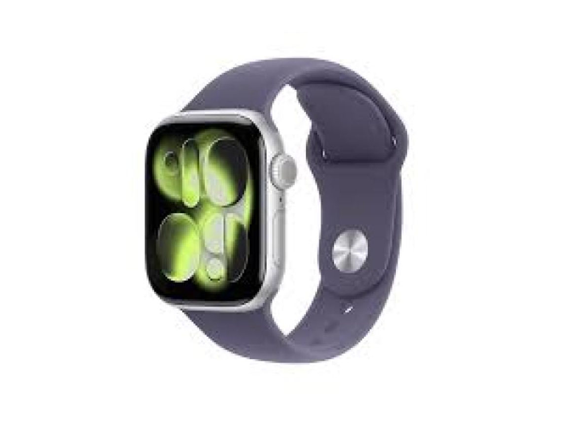 Apple Watch Series 11 GP 42mm Caixa de Alumínio Prateado com Pulseira Roxa Fog Port Ml Meu74wf-a