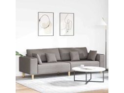 Vidaxl Sofá Cinzento-acastanhado 250 X 77 X 76 Cm Tecido