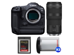 Eos R3 + Rf 100 400mm F/5.6 8 Is Usm + 1 Sandisk 128gb Extreme Pro Cfexpress Type B + 2 Canon Lp e19 + Ebook Pricedirect CANON