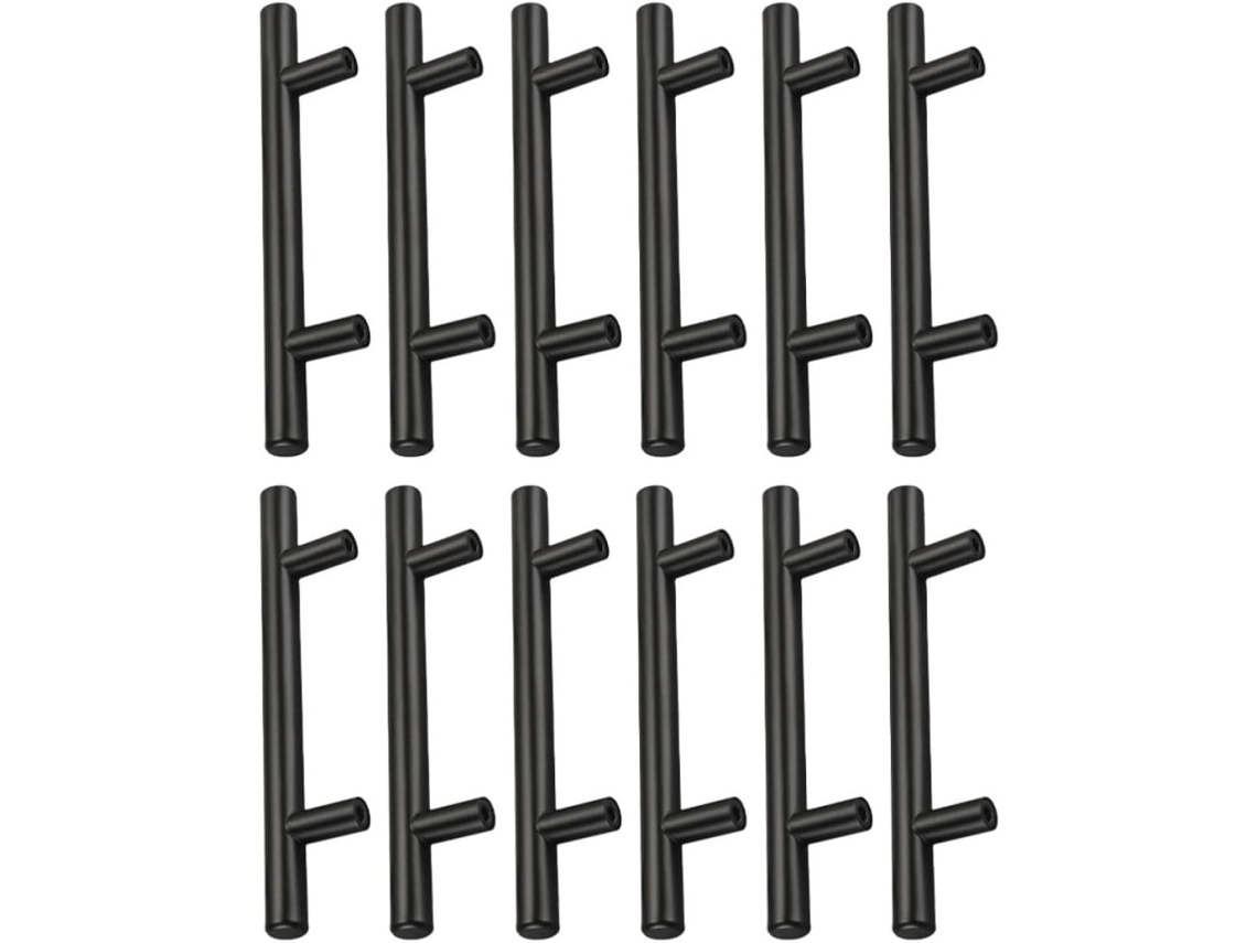 Conjunto De 12 Puxadores Alipis Em Aço Inoxidável Para Armários E Gavetas, Acabamento Refinado, Resistentes À Ferrugem