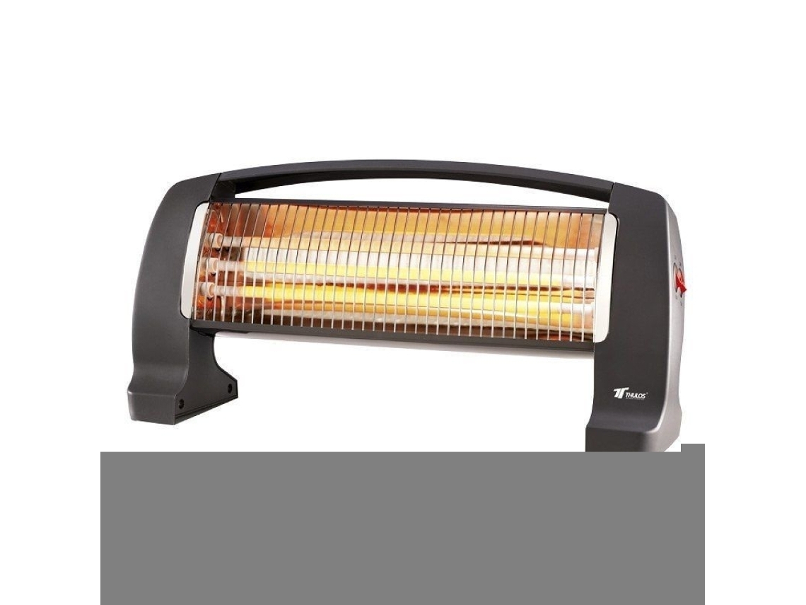 Fogão de Quartzo com 3 Configurações de Calor pot. 1200W e Oscilação Automática Mantenha sua casa aquecida e confortável com este fogão THULOS