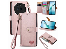 Capa De Couro Para Celular Com Cordão E Zíper Love