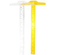 Régua de precisão profissional em formato T, régua de plástico transparente, Da Kichouse, ideal para decoração escolar.