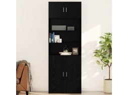 Vidaxl Armário De Parede Carvalho Preto 80 X 42,5 X 40 Cm