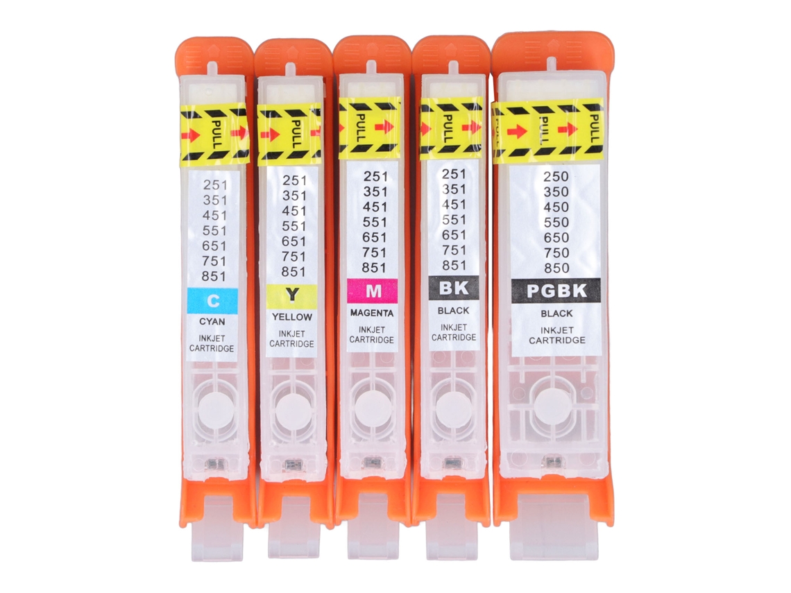 Cartucho de Tinta para Pixma Ip7250 Mg6350 Mg5450 Mx925 Mx725 Mg6450 Mg5550 Ix6850 5pcs S/MARCA