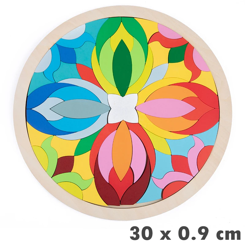 Quebra-cabeça De Madeira Montessori Arco-íris Para Crianças: Educação Artística, Treinamento Da Imaginação