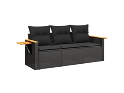 Garden Sofa Set, Garden Sofa Sets Vidaxl Preto Rattan / Vime (n/a)