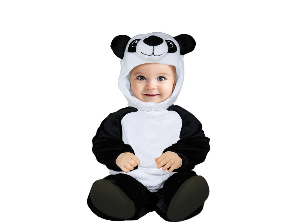 Fantasia de urso panda bebê com capuz
