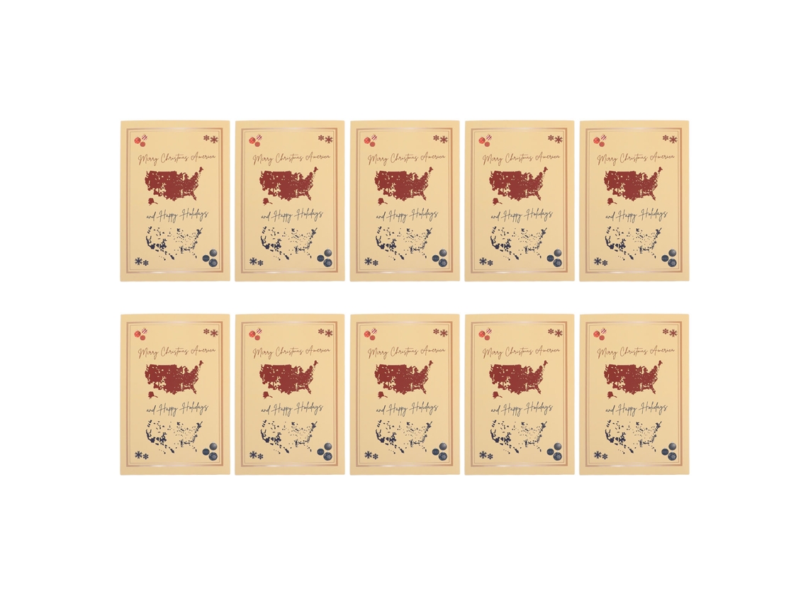 10 Cartões de Natal Feliz Natal América Cartões Engraçados de Saudação Feriado Papel 20,3x13,5cm