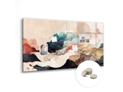 Quadro Magnético Paisagem Abstrata Para A Cozinha Espelharte (120x60 Cm)