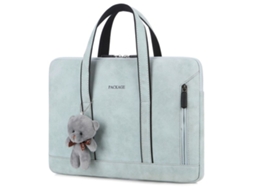 Capa para laptop com zíper lateral, pasta de viagem para laptops de 13, 14 e 15,6 polegadas, azul claro, Aquaforge 16 polegadas