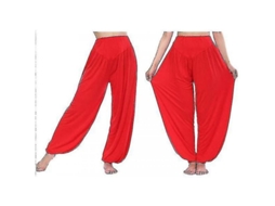 Pantalones Yoga Harem Para Mulher Baggy Aladdin Bloomers Leve Algodão Elástico Xl Rojo
