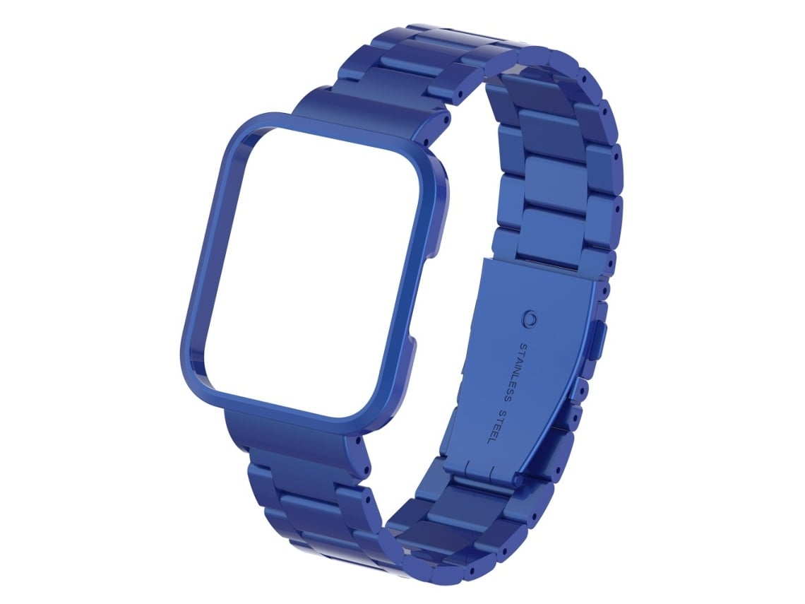 Lurelia Pulseira De Metal Com Três Contas, Compatível Redmi Watch 2 Lite Na Cor Azul, Acabamento Moderno