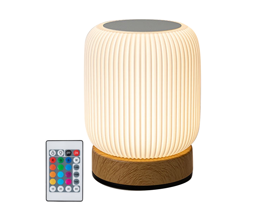 Rebe-lâmpada De Mesa Tocável Com Textura De Madeira Luz Noturna Ambiente Portátil Com Bateria Integrada Para Dormitório