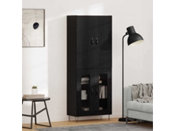 Vidaxl Buffê 2 Pcs Carvalho Preto Madeira Engenheirada E Vidro
