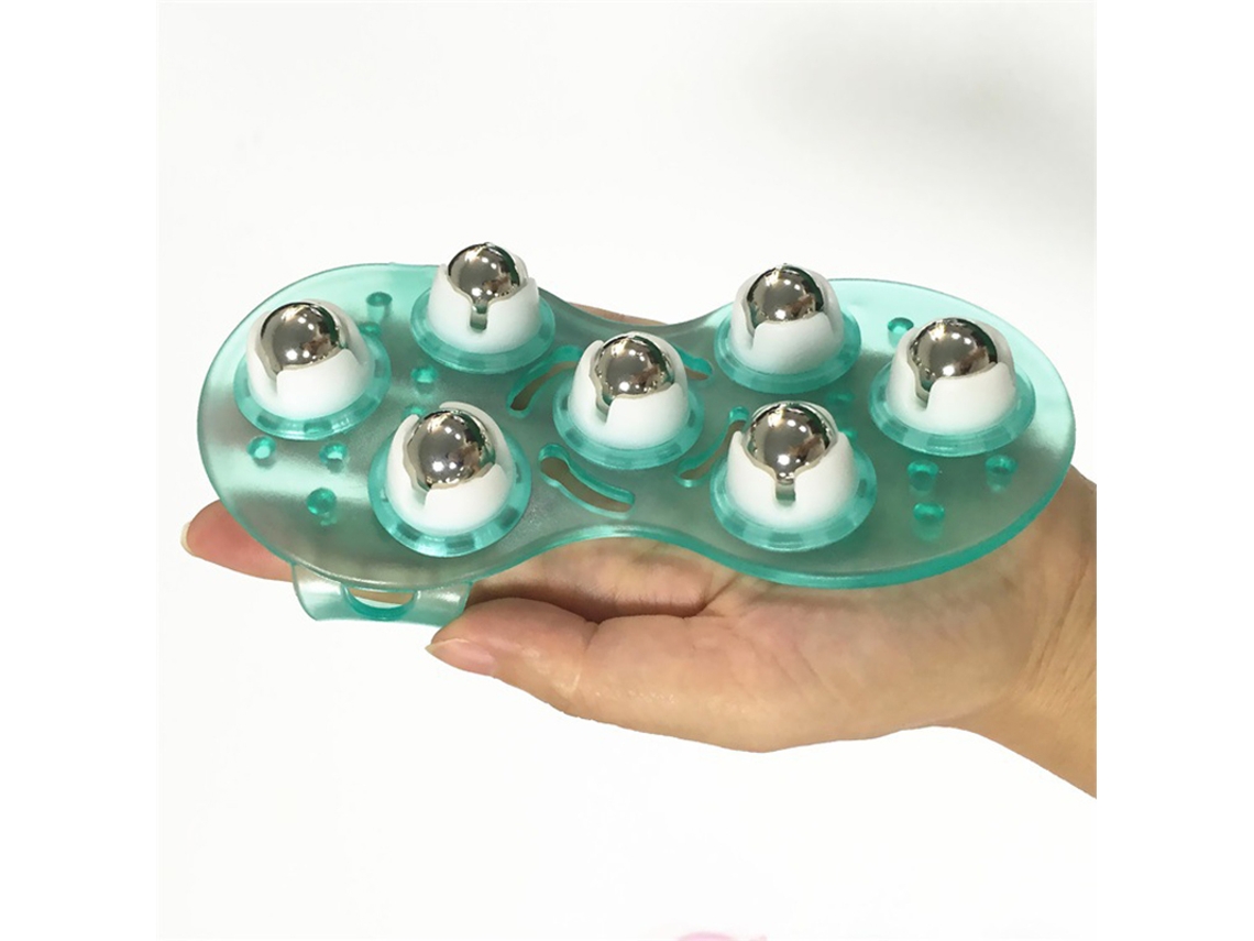 Luva De Massagem Corporal Roller Ball Anticelulite Muscle Relax Verde