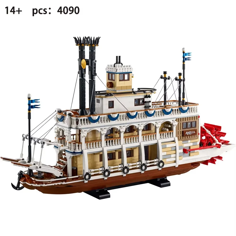 Presente De Natal: Um Modelo De Barco A Vapor De Brinquedo Com Montagem Desafiadora.