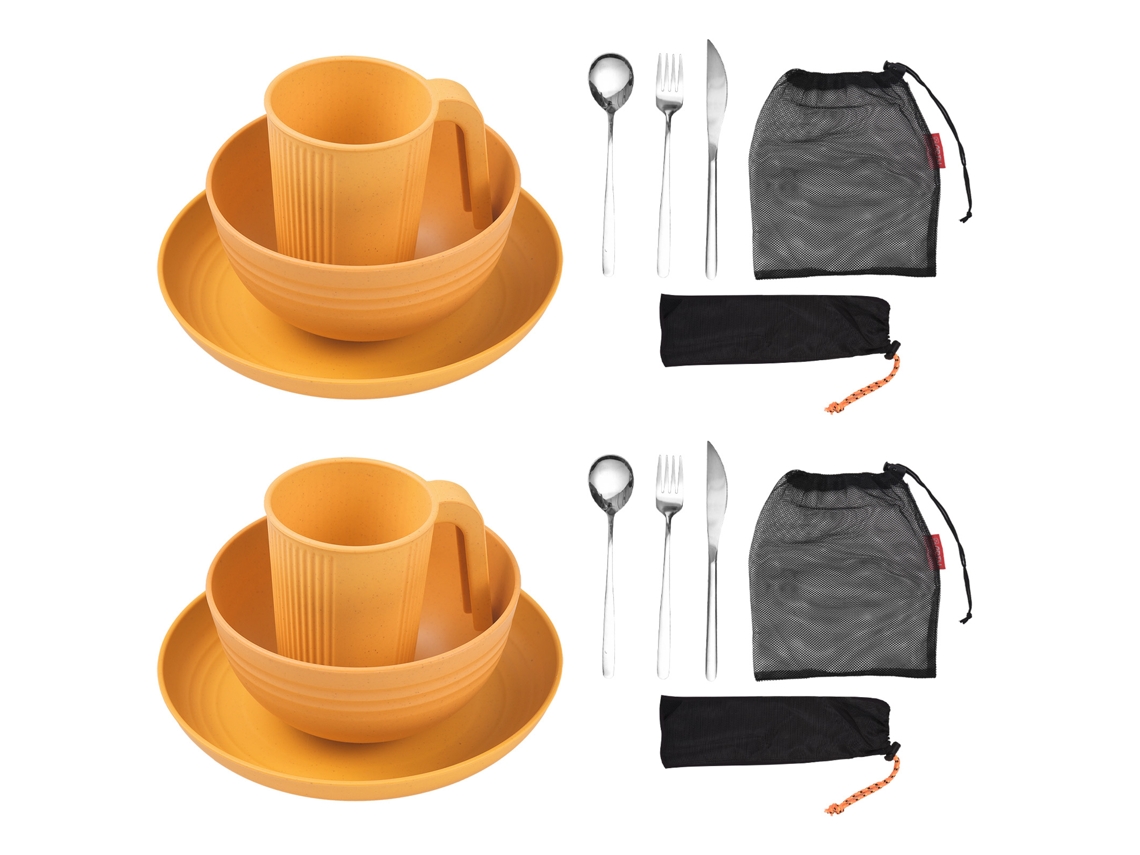 Conjunto de Utensílios de Camping para 2 Portátil