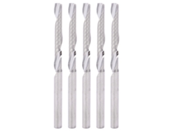 5pcs Fresa De Hélice De Uma Gola Com Cabo Reto 3.175x3.175x25x50mm Para Cnc