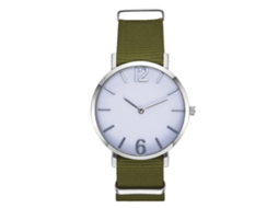 Relógio de Pulso Masculino Quartzo com Pulseira de Nylon Mostrador Redondo Azul Royal