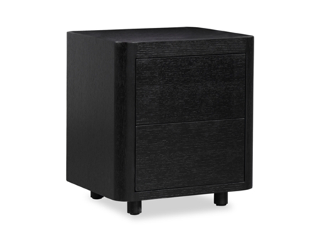 Fresno Gante 55X55X50 Cm Mesa De Cabeceira De Madeira Com 2 Gavetas