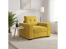 Vidaxl Poltrona De Veludo Amarela, 100x78x80 Cm