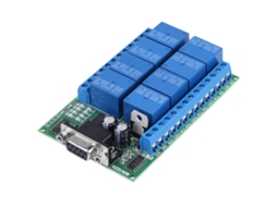 Módulo de relé DB9 RS 232 com 8 canais 12V para controle remoto de casas inteligentes