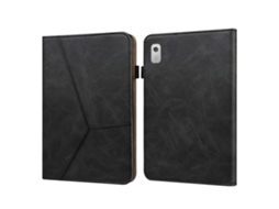 Capa De Couro Listrada Em Relevo Para Tablet Lenovo Tab M9