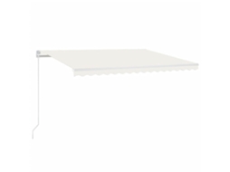 Toldo automático com LED e sensor de vento VIDAXL cor creme (450x300 cm)