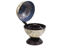 Vidaxl Garrafeira De Mesa Em Forma De Globo Madeira De Eucalipto Verde