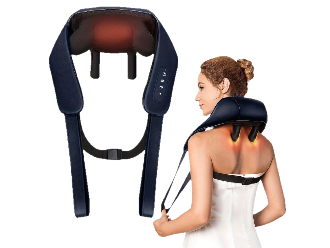 Massageiro De Pescoço E Ombros Com Aquecimento, Recarregável Usb, Para Alívio Da Tensão Cervical, Compacto, Recarregável, Uso Diário, Hig...