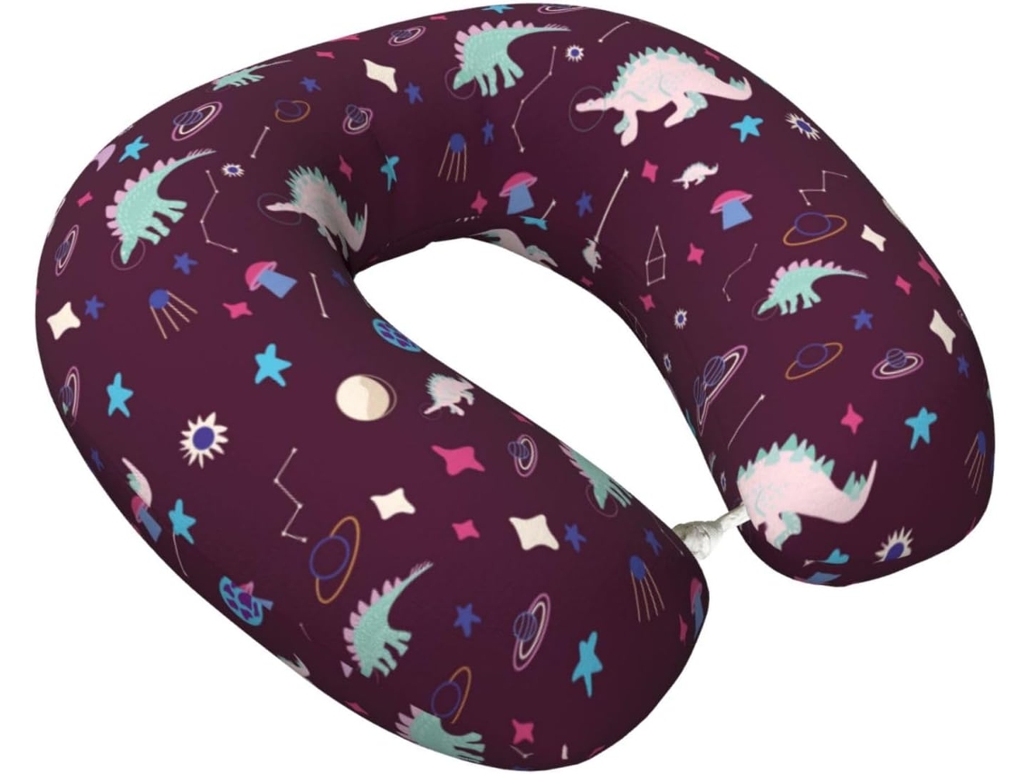Travesseiro de Viagem Vosery Space Dinosaur em Espuma Suporte Conforto Avião