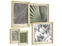 Quadros Decorativos Para Parede Pôsteres Abstratos De Matisse Moldura Dourada Imagens Para Um Quarto Infantil Espelharte (conjunto De 5 Imagens)