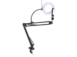 Luz circular con soporte para teléfono y brazo articulado ajustable para grabación y retransmisión S/MARCA